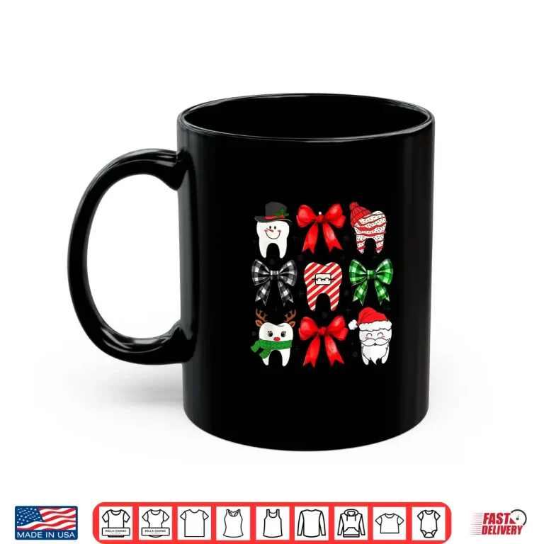 Mug Dental Christmas Tooth Holiday Shirt For Dentists Hygienists Shirt