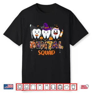 Dental Squad Cute Halloween Trick Or Teeth Pediatric Dentist Shirt