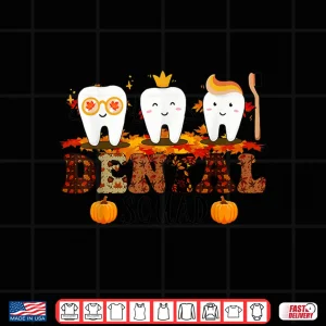 Design Qan7 Dental Squad Fall Autumn Thanksgiving Dental Coworkers Shirt