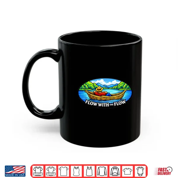 Mug Canoe Lake Nature Relaxing Outdoor Art Flow Tee Shirt