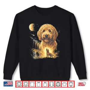 Sweatshirt Goldendoodle Howling To The Moon Vintage Shirt