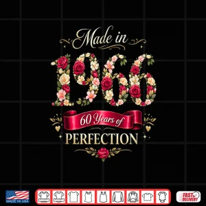 Design 60 Year Old Made In 1966 Floral 60Th Birthday Cute Shirt
