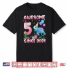 Awesome Since 2021 5 Year Old Birthday Sea Turtle Lover Shirt