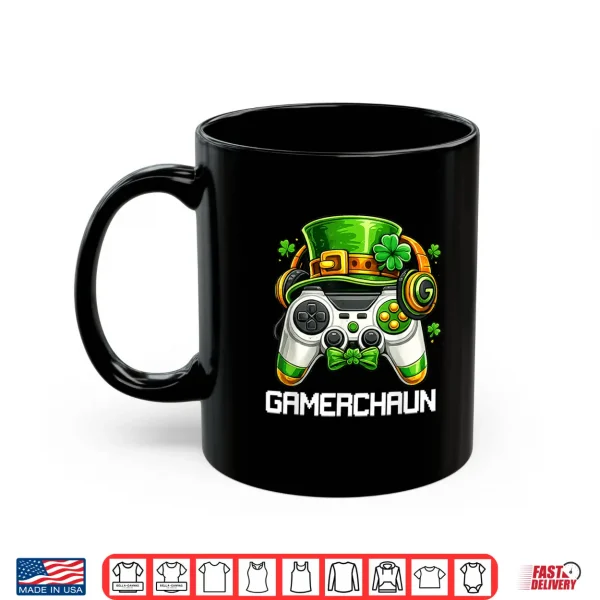 Leprechaun St Patricks Day Game Controller Gamer Boys Kids Shirt 3 Mug Leprechaun St Patricks Day Game Controller Gamer Boys Kids Shirt