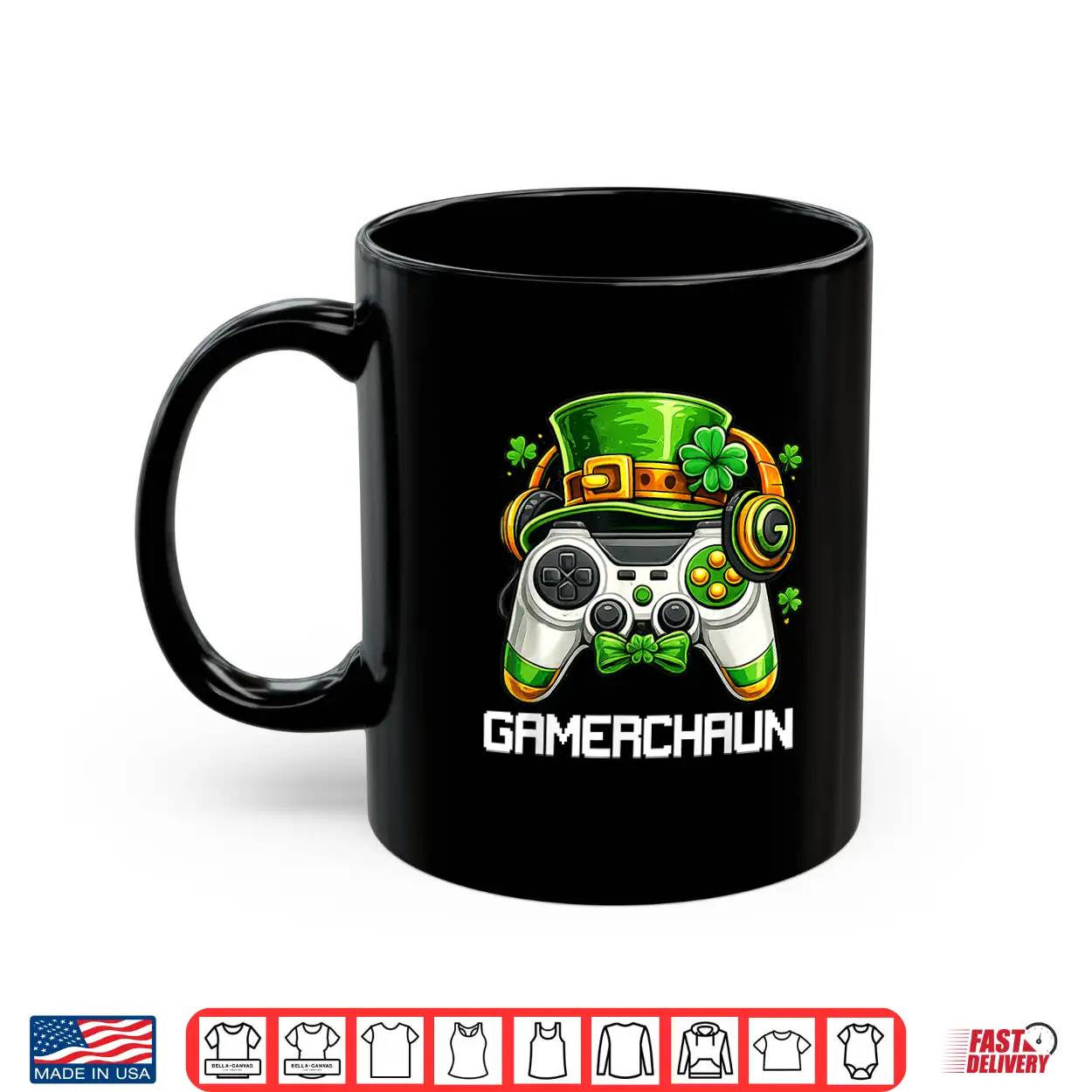 Leprechaun St Patricks Day Game Controller Gamer Boys Kids Shirt Leprechaun St Patricks Day Game Controller Gamer Boys Kids Shirt