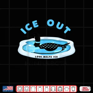 Design Minnesota Loon Ice Out Love Melts Ice Graphic Shirt