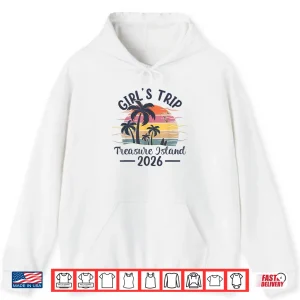 Hoodie Treasure Island Girls Trip 2026 Vintage Sunset Summer Vibes Shirt