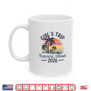 Mug Treasure Island Girls Trip 2026 Vintage Sunset Summer Vibes Shirt