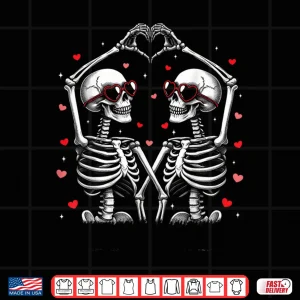 Valentines Day Skeleton Hand Heart Funny Matching Couples Shirt 4 Design Valentines Day Skeleton Hand Heart Funny Matching Couples Shirt