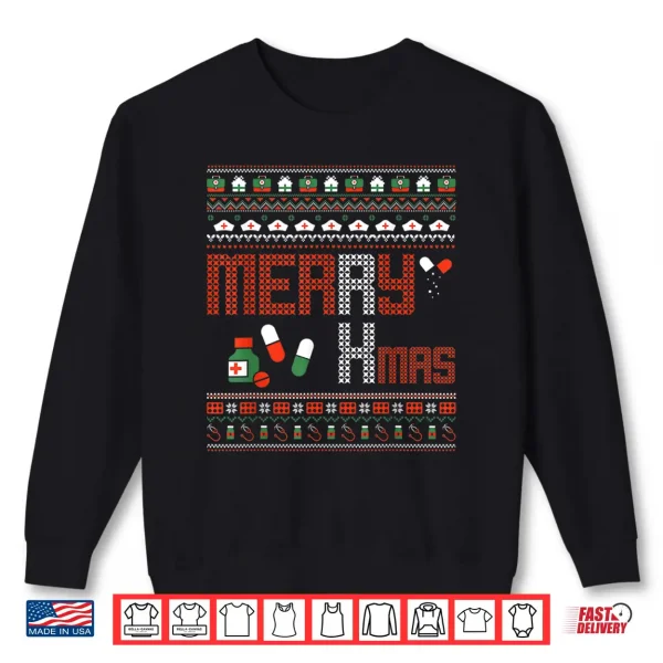 Sweatshirt Merry Rxmas Physician Doctor Pharmacist Ugly Xmas Sweater Shirt