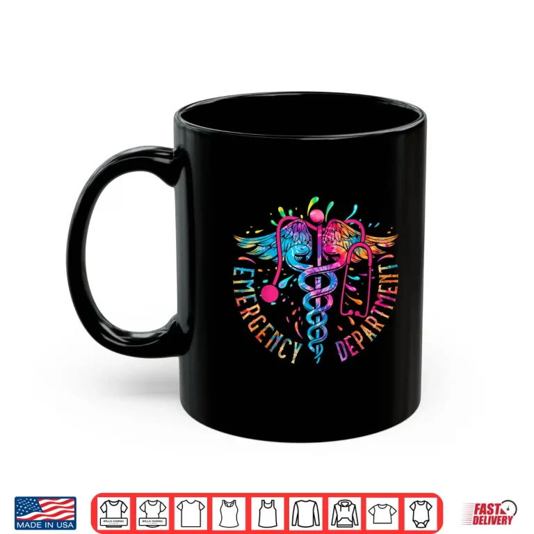 Mug Emergency Department Tie Dye Ed Er Nurse Nursing Stethoscope Shirt
