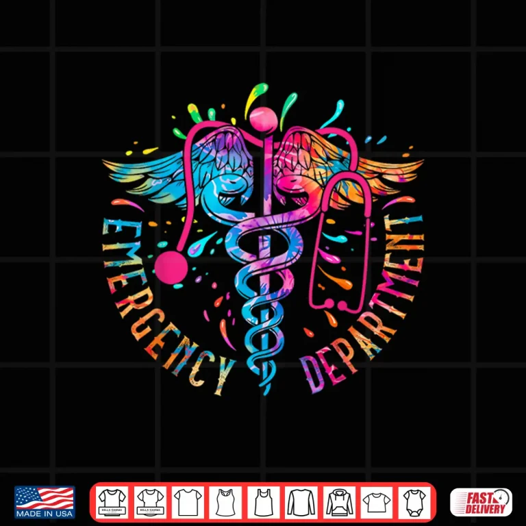Design Emergency Department Tie Dye Ed Er Nurse Nursing Stethoscope Shirt