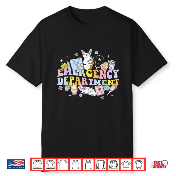 Er Easter Nurse Crew Easter Day Emergency Room Nurses Bunny Shirt