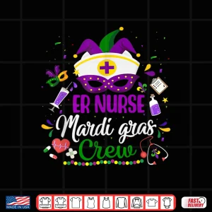 Design Er Mardi Gras Nurse Crew Mardi Gras Party Emergency Nurses Shirt 1