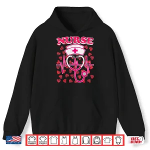 Hoodie Nurse Valentines Day Valentine Er Icu Nicu Rn Nurses Women Shirt