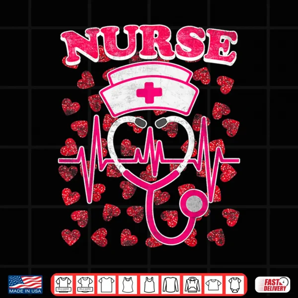 Design Nurse Valentines Day Valentine Er Icu Nicu Rn Nurses Women Shirt