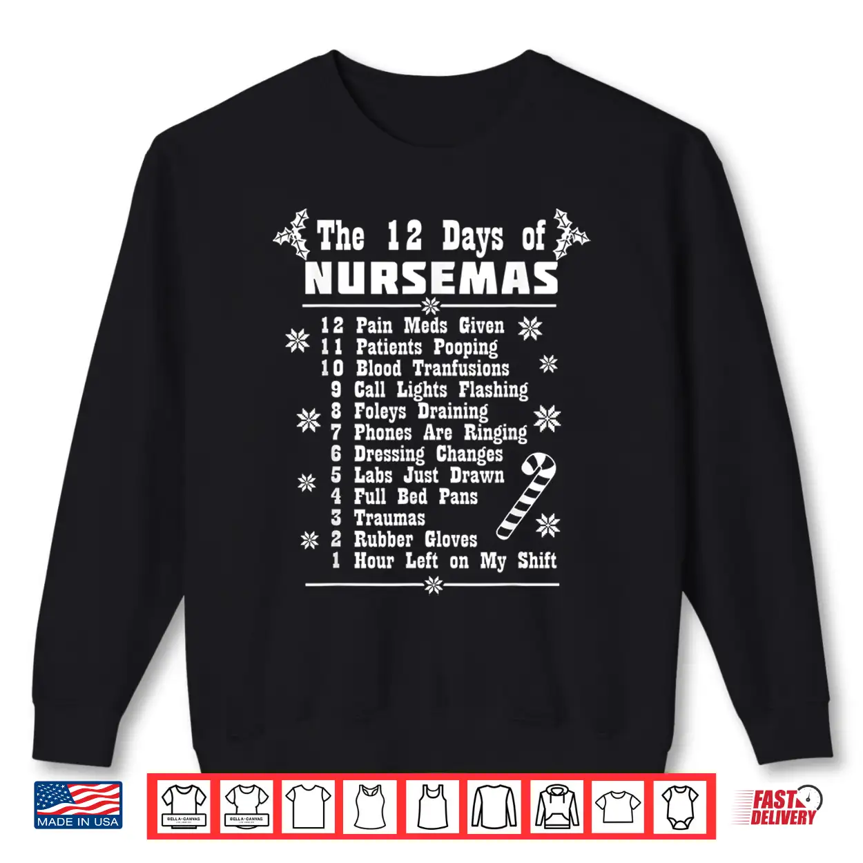 12 Days Of Nursemas Funny Christmas Nurses Er Cna Gift Nurse Shirt 12 Days Of Nursemas Funny Christmas Nurses Er Cna Gift Nurse Shirt