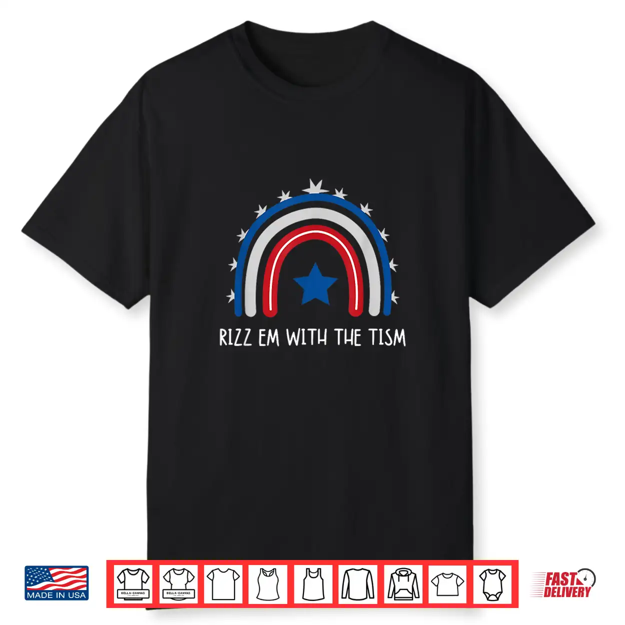 Boho Rainbow Rizz Em With The Tism 4Th Of July For Women Shirt Boho Rainbow Rizz Em With The Tism 4Th Of July For Women Shirt