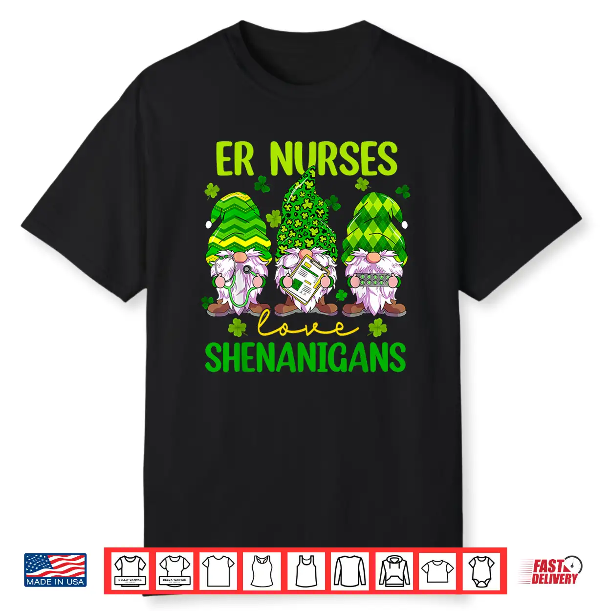 Er Nurses Love Shenanigans Gnomes Nurse St Patricks Day Shirt Er Nurses Love Shenanigans Gnomes Nurse St Patricks Day Shirt