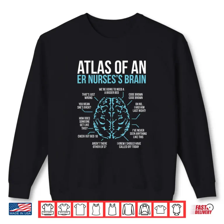 Sweatshirt Emergency Room Nurse Brain Nursing Hospital Er Nurses Shirt