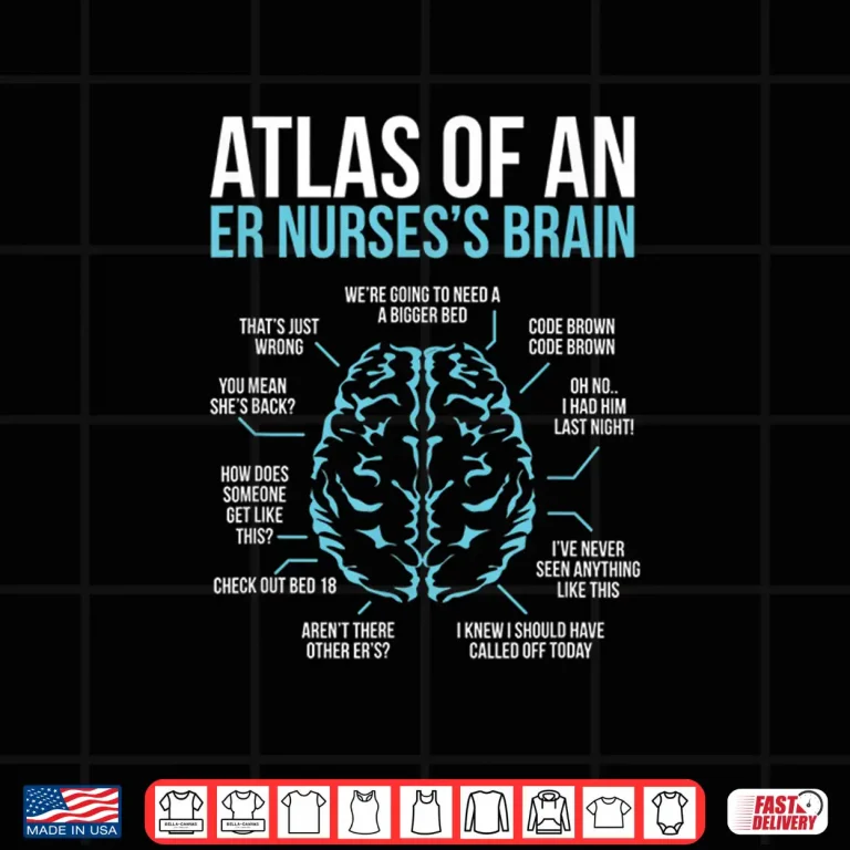 Design Emergency Room Nurse Brain Nursing Hospital Er Nurses Shirt