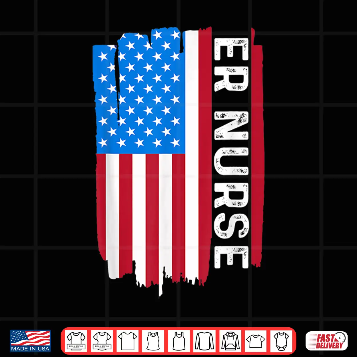 Er Nurse Vintage Apparel For Nurses With Usa Flag Patriotic Shirt Er Nurse Vintage Apparel For Nurses With Usa Flag Patriotic Shirt