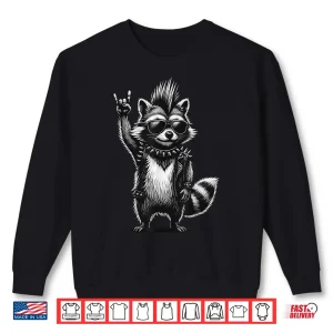 Sweatshirt Raccoon Punk Rock Music Shirt