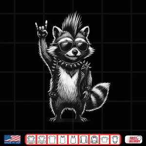 Design Raccoon Punk Rock Music Shirt
