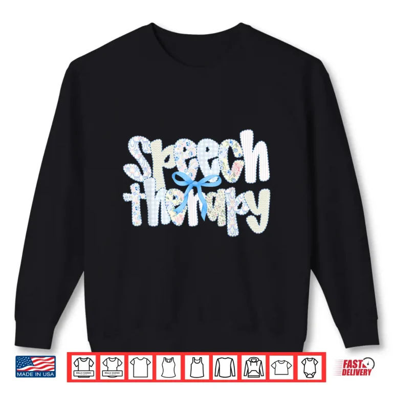 Sweatshirt Speech Therapist Floral Coquette Bow SLP Speech Therapy Shirt