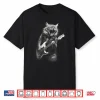 Vintage Rock Cat Playing Guitar Shirt