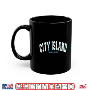 Mug City Island Anchor Sailboat Wheel NYC Design Shirt