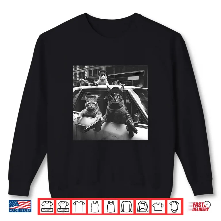 Sweatshirt Funny Cat Gang Vintage Shirt
