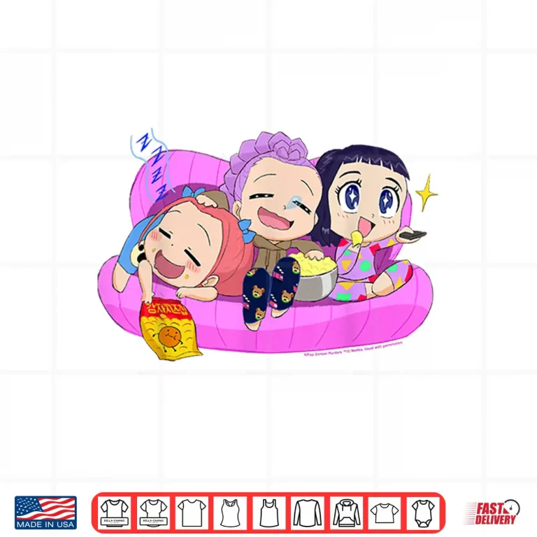 Design Chibi Huntrix Relaxing in The Couch Shirt 1
