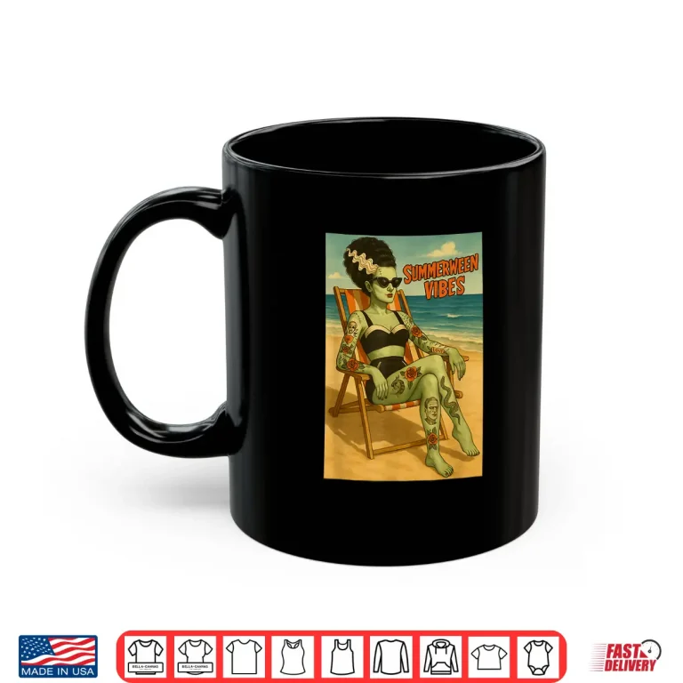 Mug Summerween Vibes Retro Beach Gothic Style Shirt