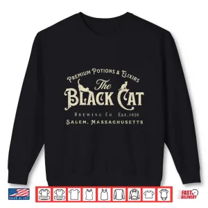 Sweatshirt The Black Cat Witchy Salem Est 1626 Halloween Cat Lover Gift Shirt