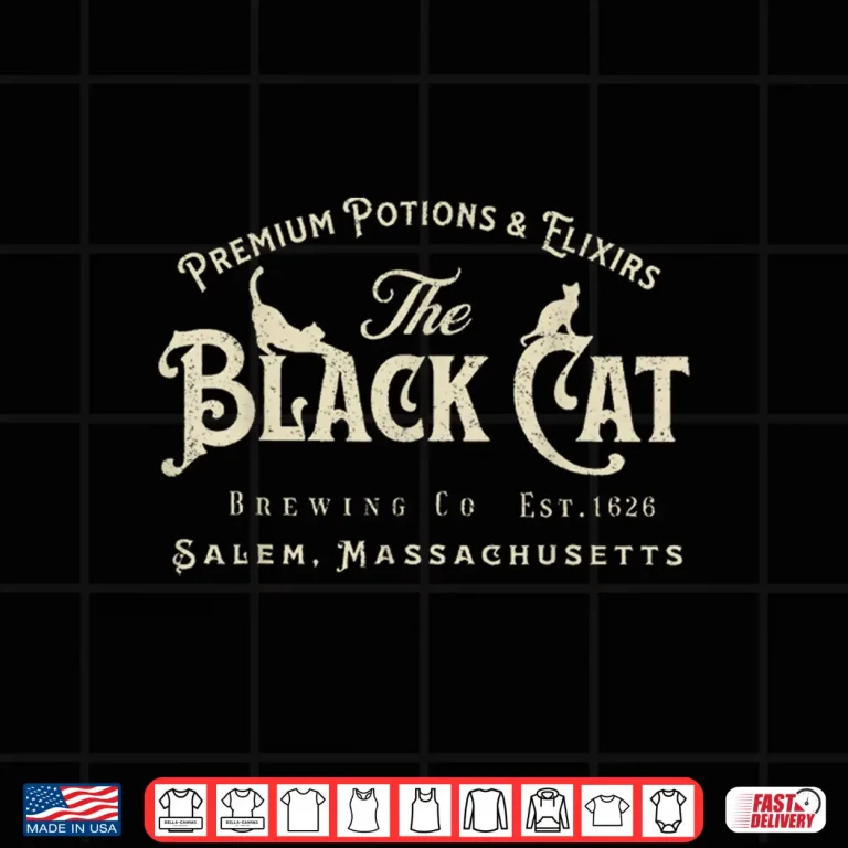 Design The Black Cat Witchy Salem Est 1626 Halloween Cat Lover Gift Shirt