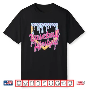 Baseball Lifestyle Home Plate Ice Cream Drip Shirt