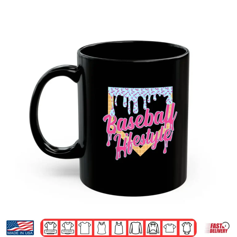 Mug Baseball Lifestyle Home Plate Ice Cream Drip Shirt