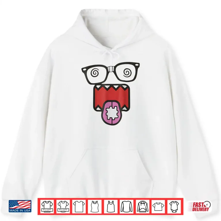 Hoodie Domo Kun Face 2000s Vintage Cartoon Shirt