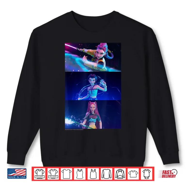 Sweatshirt Rumi Mira Zoey Wielding Weapons KPop Demon Hunters Shirt