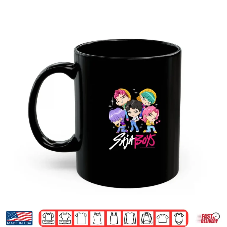 Mug Saja Boys Chibi Boy Band Group Shot Shirt 1