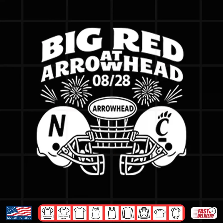 Design Big Red Arrowhead Football Nebraska Vs Cincinnati 08 28 Shirt