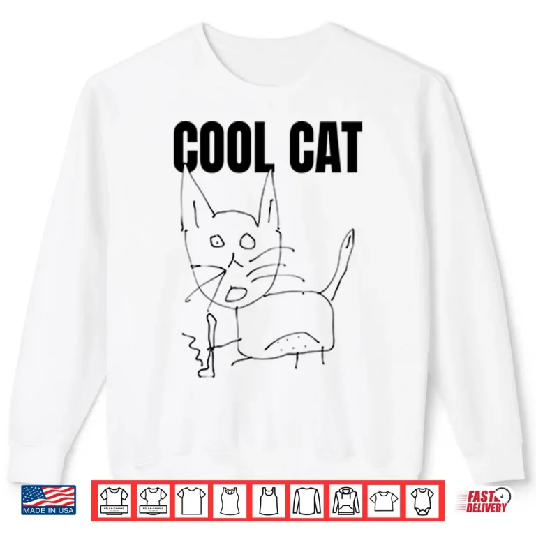 Sweatshirt Cool Cat And Skateboard Shirt