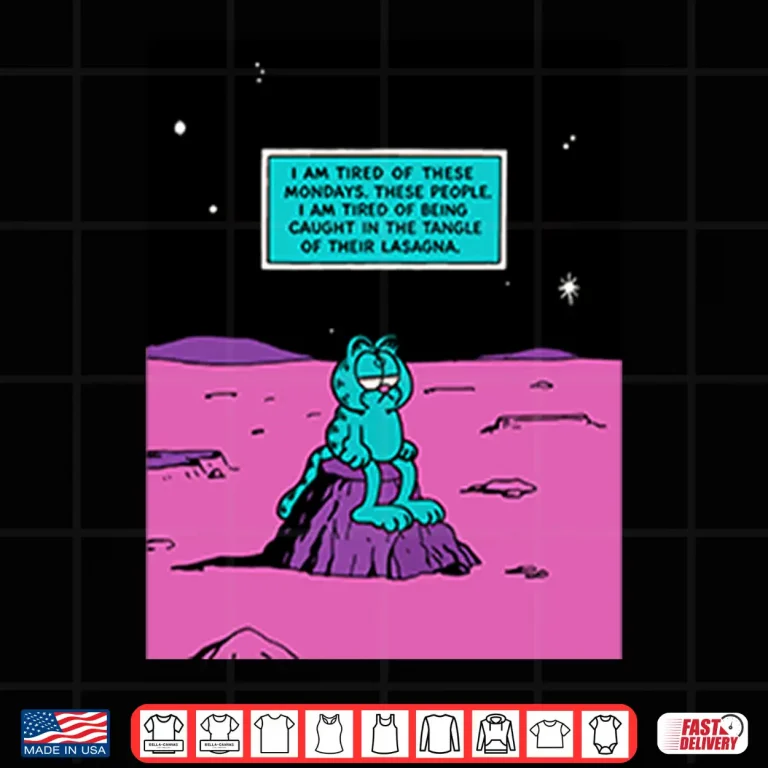 Design Garfield I Am Tired Of These Mondays Shirt