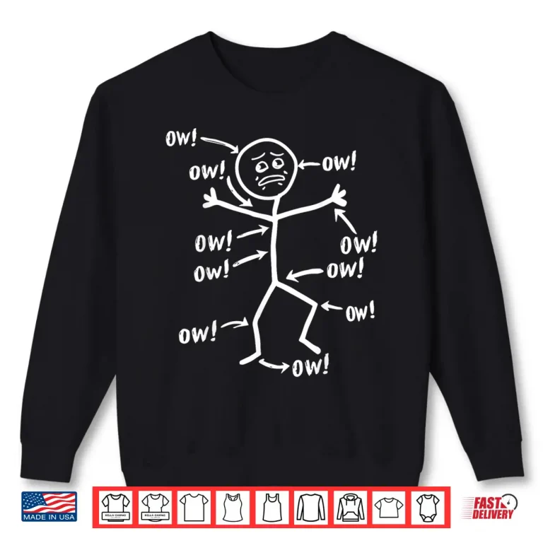 Sweatshirt Ow Ow Ow Ow Ow Ow Ow Character Shirt