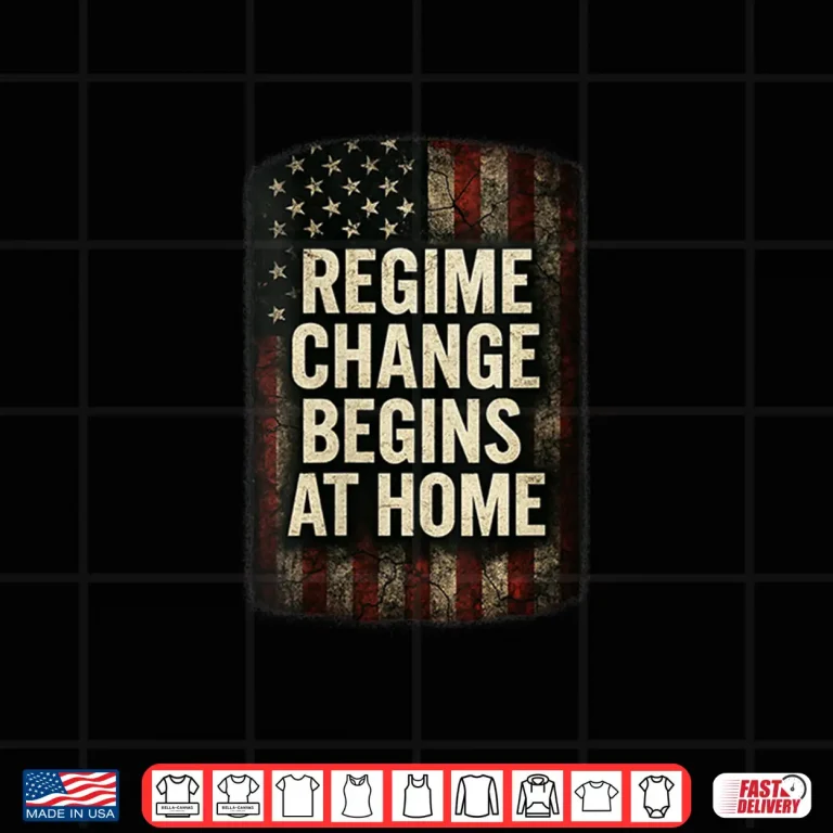 Design Regime Change Be gins at Home Womens Resist Shirt
