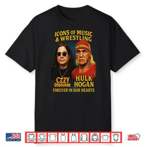 Icons Of Music And Wrestling Ozzy Osbourne And Hulk Hogan Shirt
