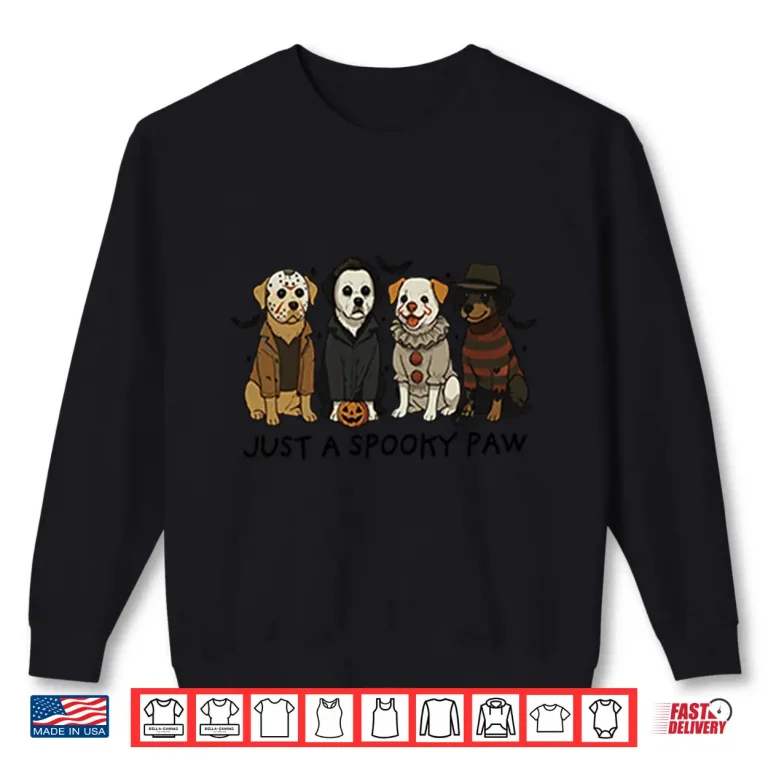 Sweatshirt Just A Spooky Paw Halloween Shirt