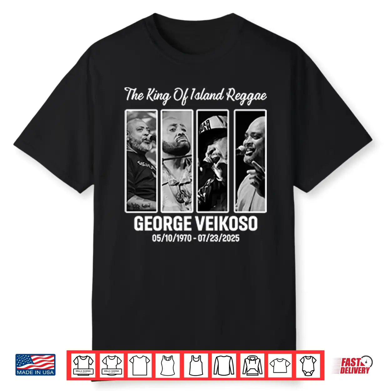 The King Of Island Reggae George Veikoso 05 10 1970 07 23 2023 Shirt The King Of Island Reggae George Veikoso 05 10 1970 07 23 2023 Shirt
