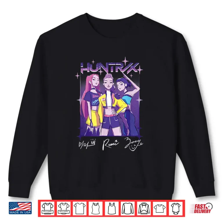 Sweatshirt Huntrix Team Drawing KPop Demon Hunters Shirt